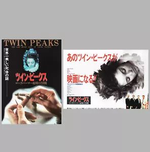 TWIN PEAKS 1992 David Lynch japanese original mini poster Flyer 2set - Picture 1 of 2