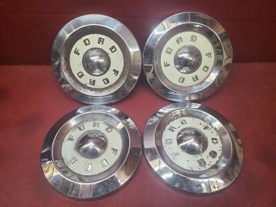 Tapacubos Ford Fairlane Galaxie 1957 1958 1959 300 tapacubos plato para perros blanco Foto 1 de 4