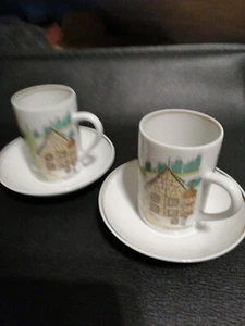 Porzellan Suisse Langenthal Teetasse und Untersetzer - Bild 1 von 2