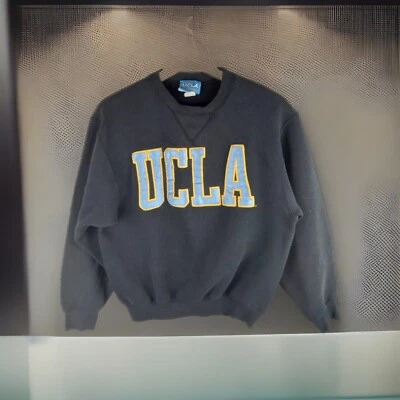 Suéter Pullover Vintage UCLA Para Hombre Talla S América Dorado Estándar Grande Logo Foto 1 de 4