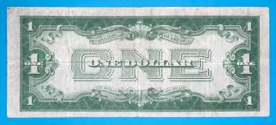 D 20020180 A : $1 One Dollar Bill 1934 FUNNY BACK / SILVER CERTIFICATE   - Image 1 of 3