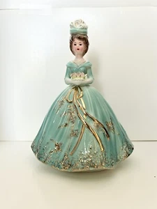 Josef Originals Maid of Honor Bridal Party Series Blue Teal Dress Figurine 9” - Picture 1 of 17