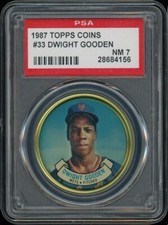 1987 Topps Coins #33 DWIGHT GOODEN PSA 7 28684156