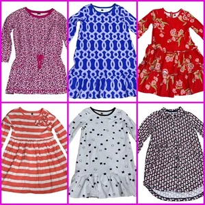 Tea Collection Girls Size 6 Long Sleeve Dresses EUC - Picture 1 of 27