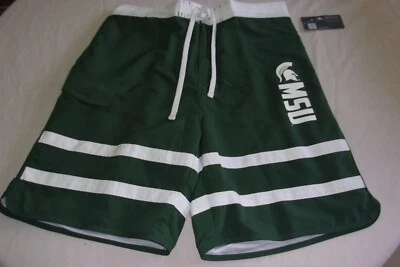 Pantalones cortos de fútbol para hombre Michigan Spartans ropa bañador pantalones cortos nuevos con etiquetas L 36-38 Foto 1 de 4