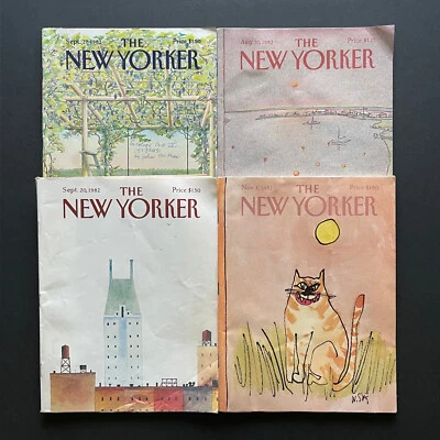Four 1982 New Yorker Magazine Issues • No Subscription Labels - Image 1 of 2
