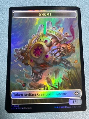 MTG Ixalan Gnome // Dinosaur (0001) Double-Sided Token Foil LCI NM - Image 1 of 2