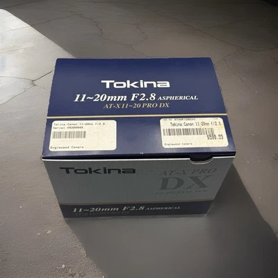 New Tokina AT-X Pro DX 11-20mm F2.8 Canon APS-C with Lens Hood and Box Papers - Image 1 of 4