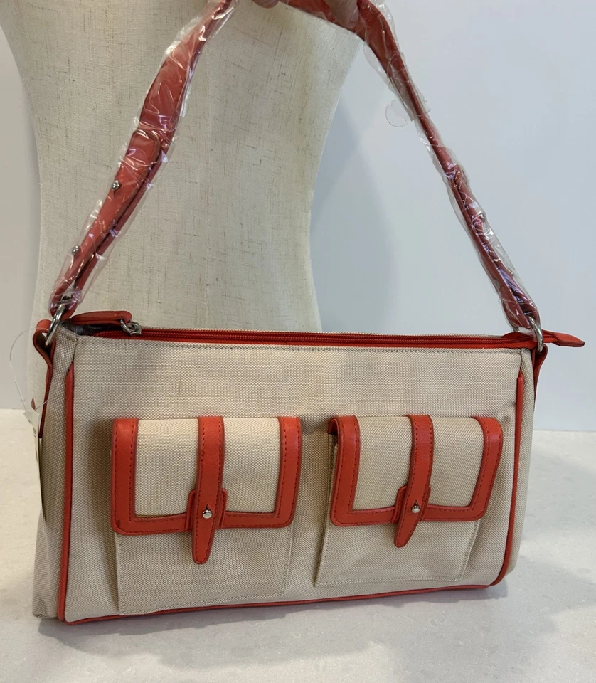 Nuevo con etiquetas Bolso de hombro vintage Y2K Coldwater Creek de lona nuevo con etiquetas beige Foto 1 de 4