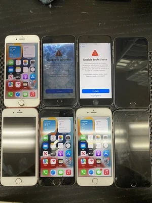 Lot Of 8 Apple iPhone 6S 32/64/16/128 GB Parts/Repair R6 - Image 1 of 4