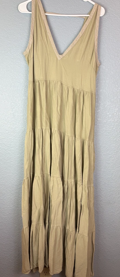 Chintamani Dress Womens Medium Maxi Sleeveless Tiered Boho Bamboo - Image 1 of 4