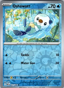 Oshawott Reverse Holo 021/086 SV: White Flare Common - NM - Picture 1 of 2