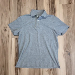 Kent Wang Polo Shirt Mens S Gray Cotton Pique Short Sleeve Casual - Picture 1 of 10