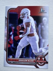 ⭐🦄 2021-22 Bowman University - Braelon Allen #85 (RC) | Wisconsin Badgers RB Pr - Imagen 1 de 2