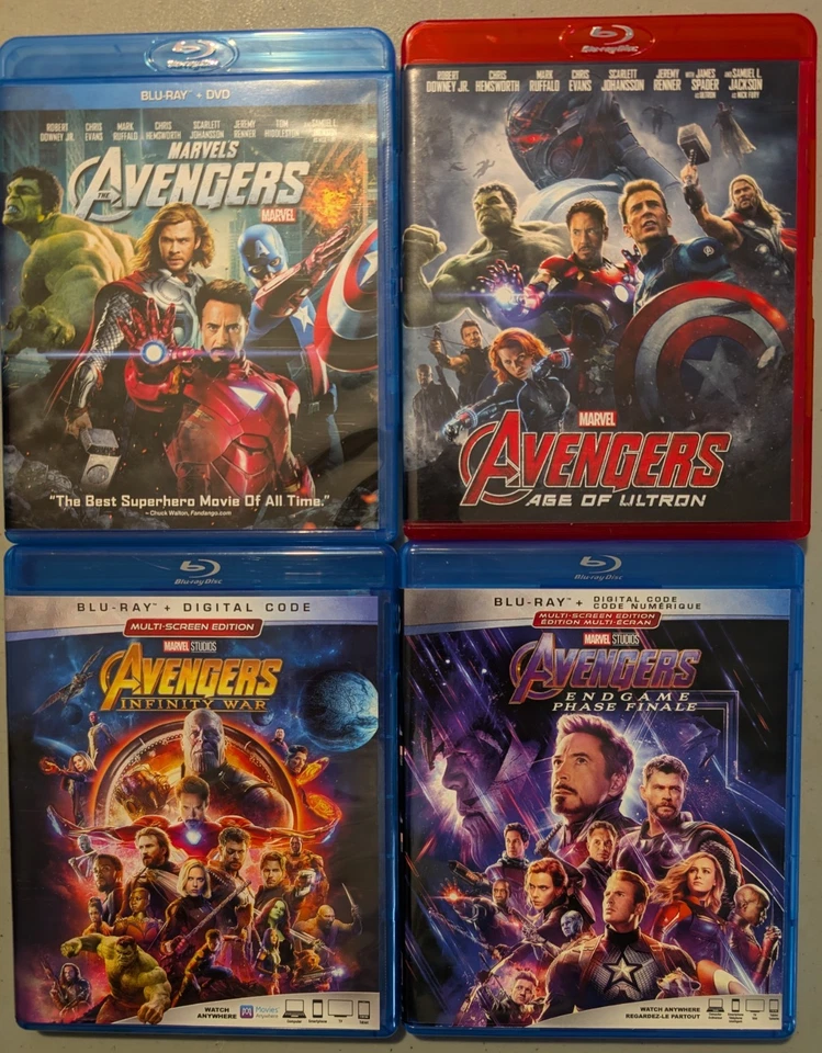 Marvel's The Avengers 4 movies (Avengers, Age Of Ultron, Infinity War & EndGame) - Image 1 of 1