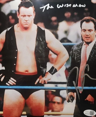 Foto metálica firmada por Paul Heyman de lucha libre WWE leyenda ECW CERTIFICADO DE AUTENTICIDAD JSA Brock Lesnar Foto 1 de 3