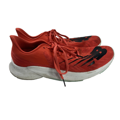 Scarpe New Balance FuelCell Prism da uomo taglia 12 rosse sneakers da corsa leggere