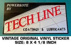 TECHLINE-COATINGS & LUBRICANTS-VINTAGE ORIGINAL VINYL DECAL STICKER - POWERKOTE - Picture 1 of 2