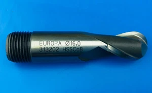 16mm HSS-Co8 Europa 2 Flute Ball Nose Slot Drill with Screwed Shank - Picture 1 of 1