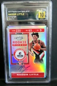 Nassir Little 2019 Panini Contenders Optic O REF Rookie Auto BMG10!TrailBlazers - Picture 1 of 2