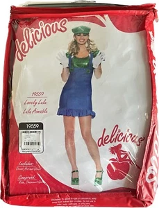 Super Mario Luigi Damen Kostüm für Erwachsene Größe M/L - Bild 1 von 2