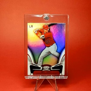 Mike Trout RAINBOW HOLO INSERT ANGELS CARD - W/ CASE - INVESTMENT