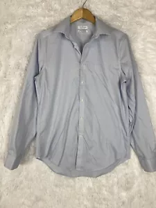 Camisa de vestir Calvin Klein para hombre Infinite azul pálido sin hierro calce ajustado 15 1/2 34/35 - Imagen 1 de 12