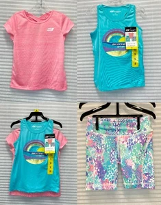 Skechers Youth Girls' 3-piece Active Set , 1 tee, 1 tank top, 1 bottom - Size 5 - Picture 1 of 12