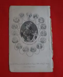 Santino incisione Madonna del Rosario di Pompei 800 Bartolo Longo L Turgis Paris - Foto 1 di 2