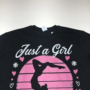 Port & Co. Sweatshirt Womens Size L Just A Girl Who Loves Gymnastics Pullover - Picture 1 of 12