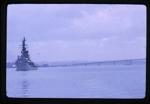 Vietnam War Transparency Slide USN Navy Ship Bridge In Background - Picture 1 of 2