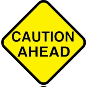 12" CAUTION AHEAD Hi-Intensity Aluminum snowmobile, ATV TRAIL SIGN 20YR WRTY - Imagen 1 de 2