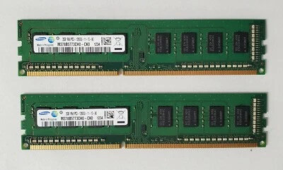 Samsung 4GB (2x2GB) DDR3 1600 PC3-12800U 240-Pin UDIMM SDRAM M378B5773CH0-CK0 ru - Image 1 of 2