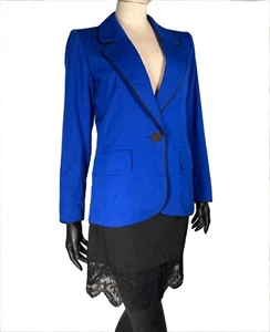 Vintage 1980er Jahre Yves Saint Laurent französisch blau/schwarz Anzug - Bild 1 von 11