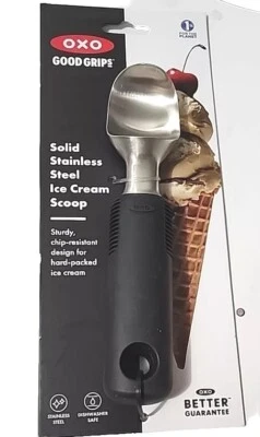 OXO 良好握把实心不锈钢冰淇淋 SCOOPER 7.5 英寸-全新罕见 — 第 1/4 张图片