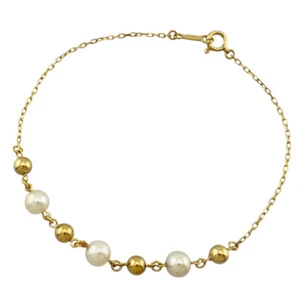 MIKIMOTO Bracelet K18 yellow gold Pearl used - Picture 1 of 4
