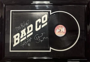 Álbum enmarcado firmado por Bad Company JSA Band Mick Ralphs, Paul Rodgers, Kirke Auto - Imagen 1 de 2