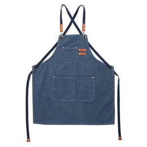 Barber Apron Canvas Apron Multi-function Pockets Detachable N6N6 - Picture 1 of 12