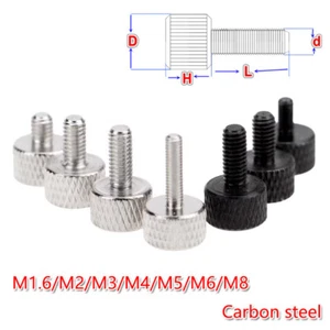 M1.6 M2 M2.5 M3 M4 M5 M6 M8 Knurled Thumb Screw Hand Grip Knob Carbon Steel Bolt - Picture 1 of 12