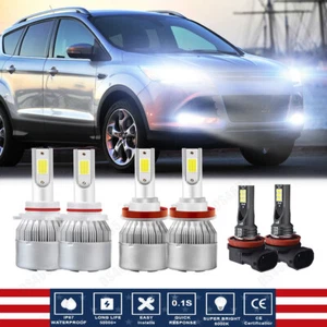 For Ford Escape 2017-2020 - 6X LED Headlight High Low Beam + Fog Light Bulbs HKL - Picture 1 of 10