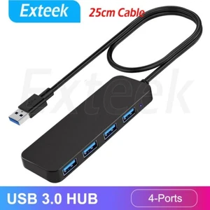 Multi USB 3.0 Hub 4-Port High Speed 5Gbps Slim Compact Expansion Smart Splitter - Picture 1 of 7