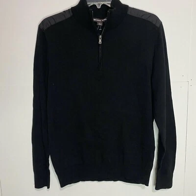 Новый MICHAEL KORS размер маленький черный 1/4 молнии свитер с Ярлыками $128 - Изображение 1 из 4