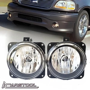 For 2000-04 Ford F-150 Harley Davidson Fog Lights w/Clear Lens Bulbs No Brackets - Picture 1 of 10