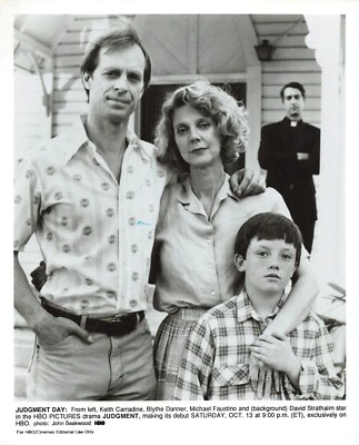 Foto de prensa del día del juicio 8x 10 Keith Carradine Blythe Danner Faustino TV P68b Foto 1 de 2