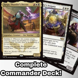 MTG Commander EDH Deck Zurgo, Thunder's Decree 100 Cards Warriors Custom Deck - Picture 1 of 11