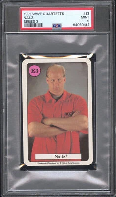Nailz ROOKIE 1992 WWF Quartetts RARA TARJETA ALEMANA PSA 9 POP MÁS ALTO 1 WWE Foto 1 de 2