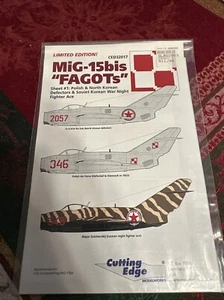 Calcomanías de vanguardia MiG-15bis escala 1/32 32017 polaco, norcoreano, coreano soviético - Imagen 1 de 6