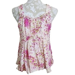 Anthropologie Maeve Damen Top Hi-Low Blumenmuster ärmellos V-Ausschnitt Small - Bild 1 von 9