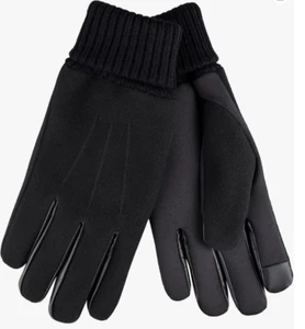 Dockers Men's Sz XL Stretch Wool Blend Touchscreen Capable Winter Gloves Black - Picture 1 of 7