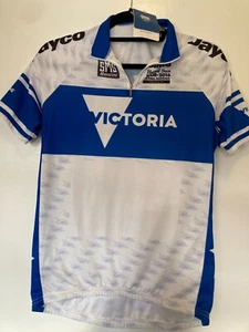 Santini mens bike riding jersey size L BNWT blue and white - Picture 1 of 2
